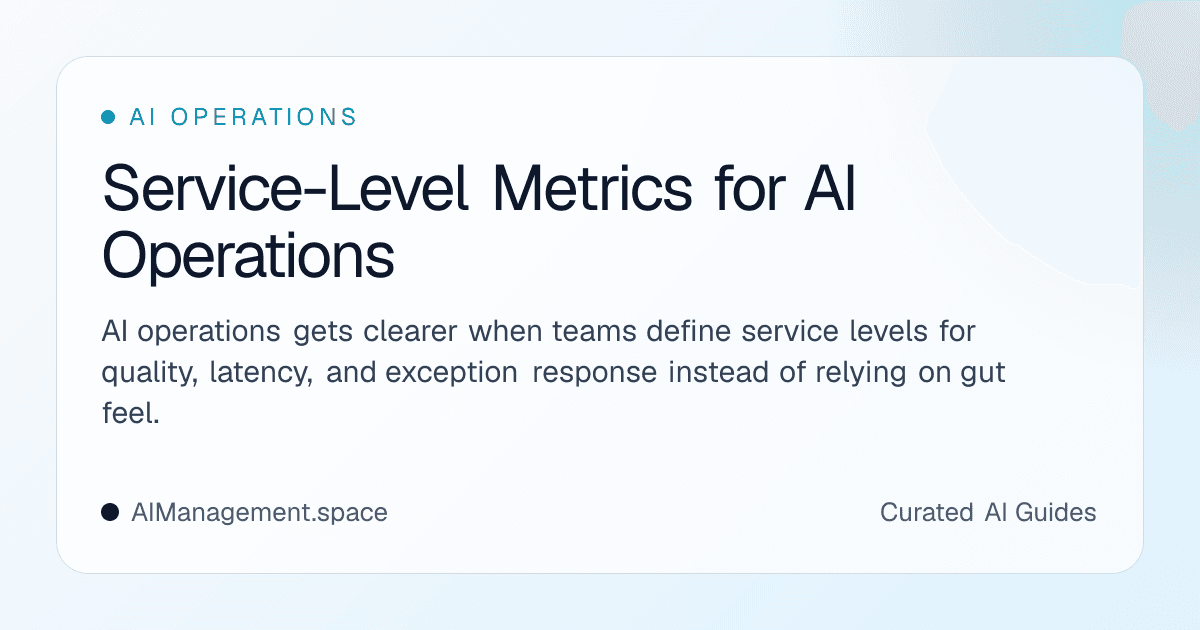 Service-Level Metrics for AI Operations